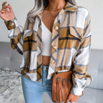 Mia rutig skjortjacka – oversized flanellmodell