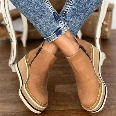 Charlotte boots med dragkedja