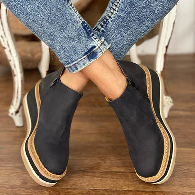 Charlotte boots med dragkedja