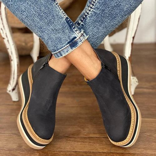 Charlotte boots med dragkedja