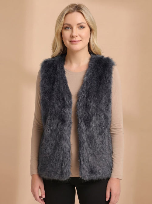 Frieda väst i fuskpäls