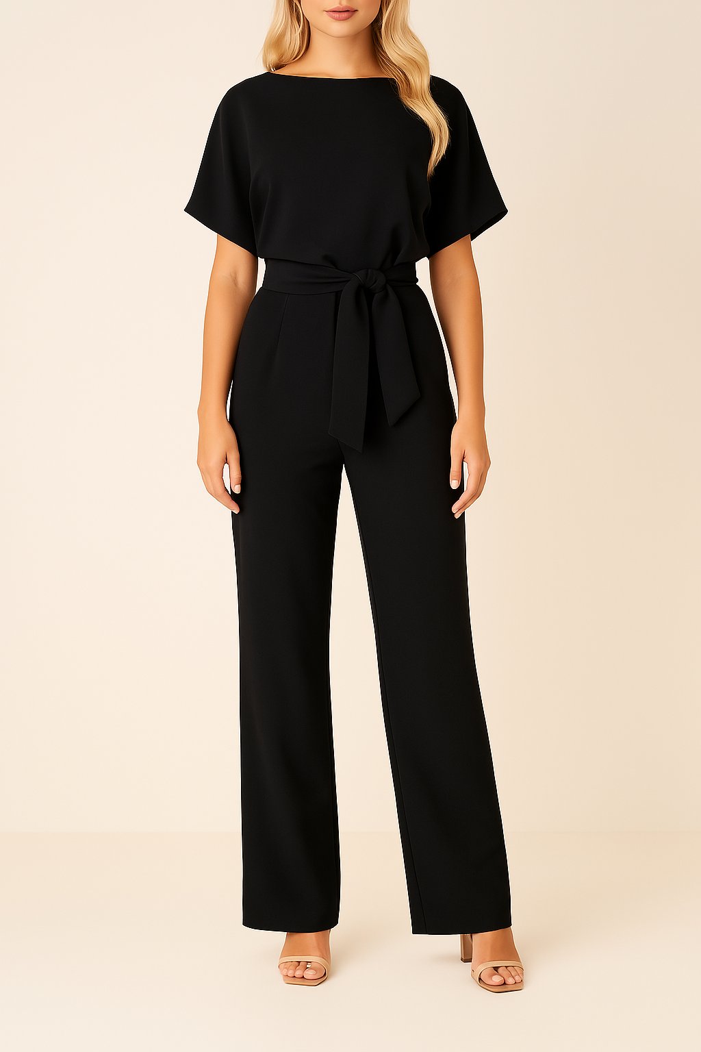 Greta jumpsuit med korta ärmar