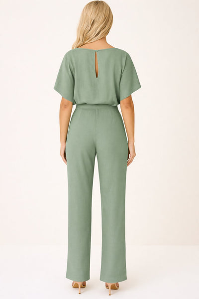Greta jumpsuit med korta ärmar