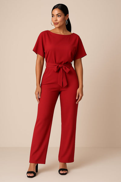 Greta jumpsuit med korta ärmar