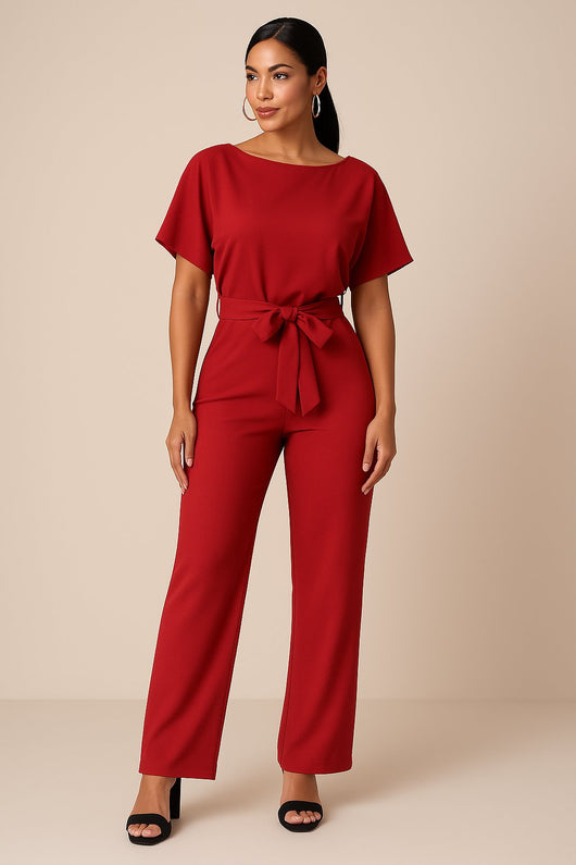 Greta jumpsuit med korta ärmar