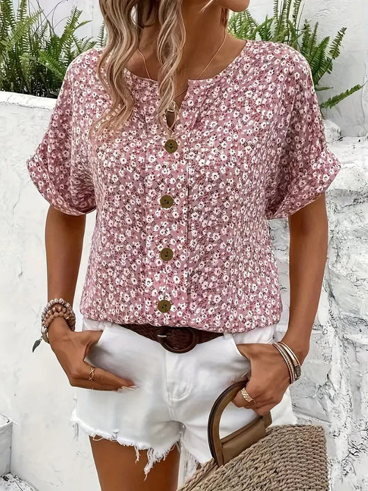 Charlotte blus i bomull