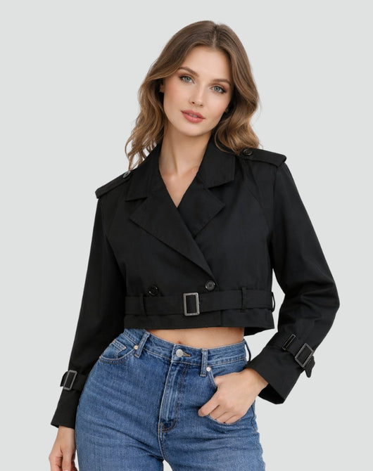 Amelie trenchcoat i denim
