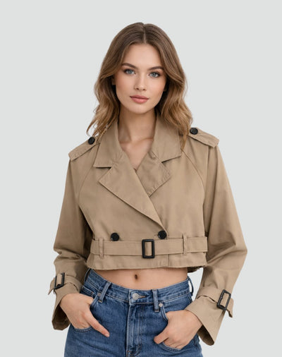 Amelie trenchcoat i denim