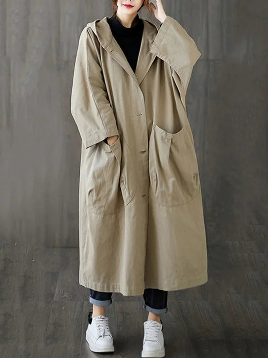 Frieda trenchcoat i denim