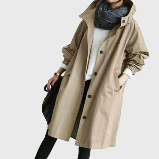 Clara trenchcoat med huva