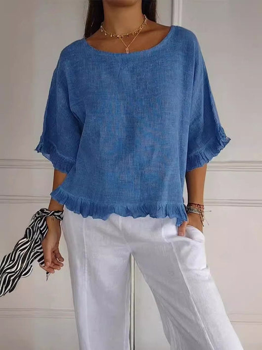 Elisabeth blus med volanger
