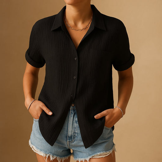 Clara skjortblus i linne
