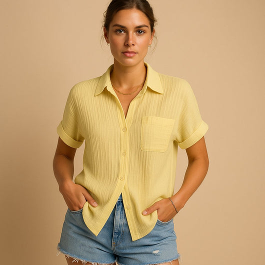 Clara skjortblus i linne