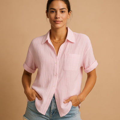 Clara skjortblus i linne
