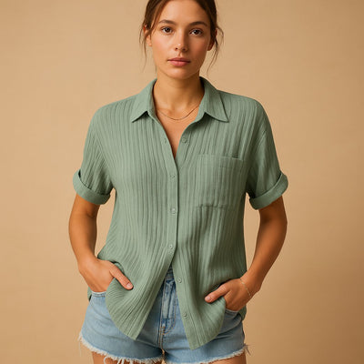 Clara skjortblus i linne