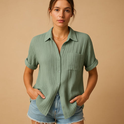 Clara skjortblus i linne
