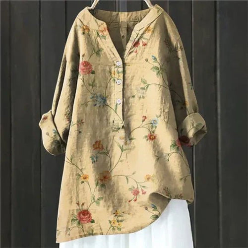 Clara blus med blommönster