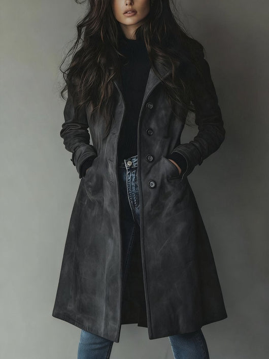 Luisa trenchcoat i stickat