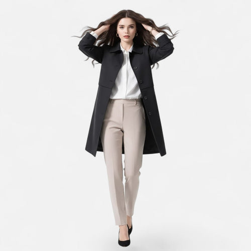 Clara trenchcoat i ull