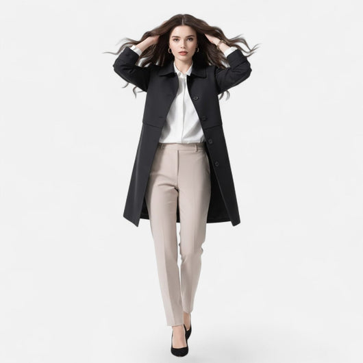 Clara trenchcoat i ull