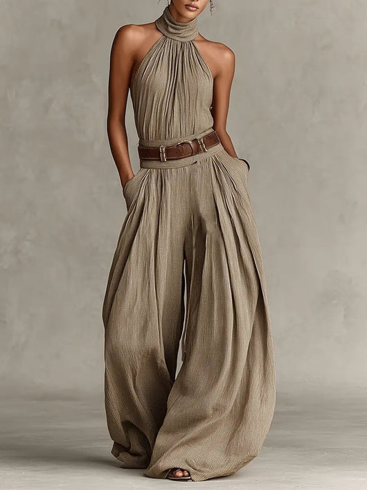 Greta jumpsuit i läder