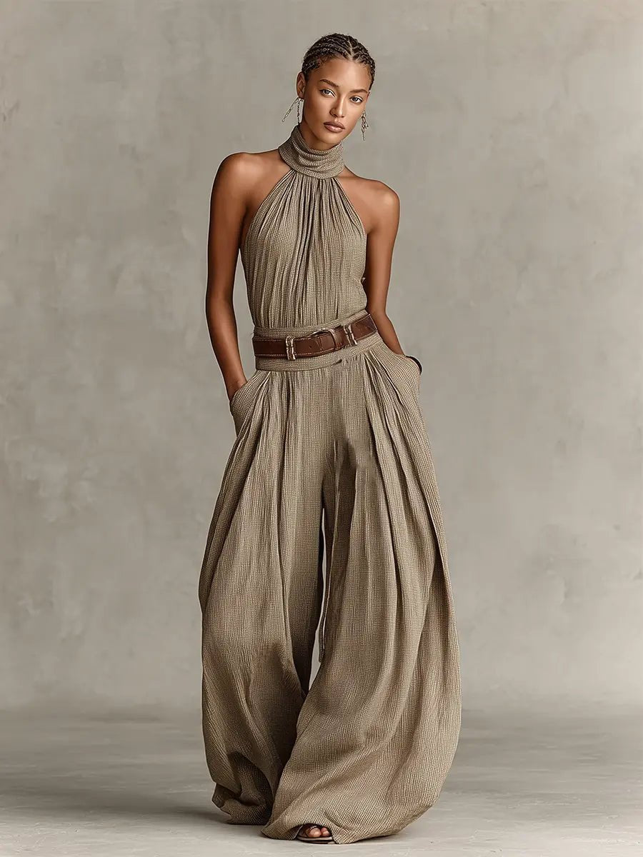 Greta jumpsuit i läder
