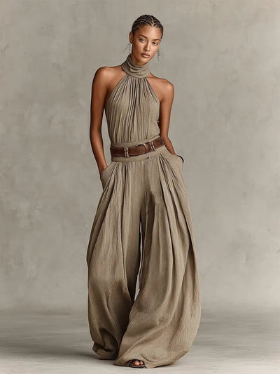 Greta jumpsuit i läder
