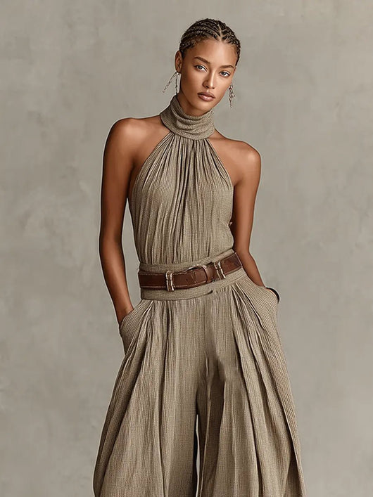 Greta jumpsuit i läder