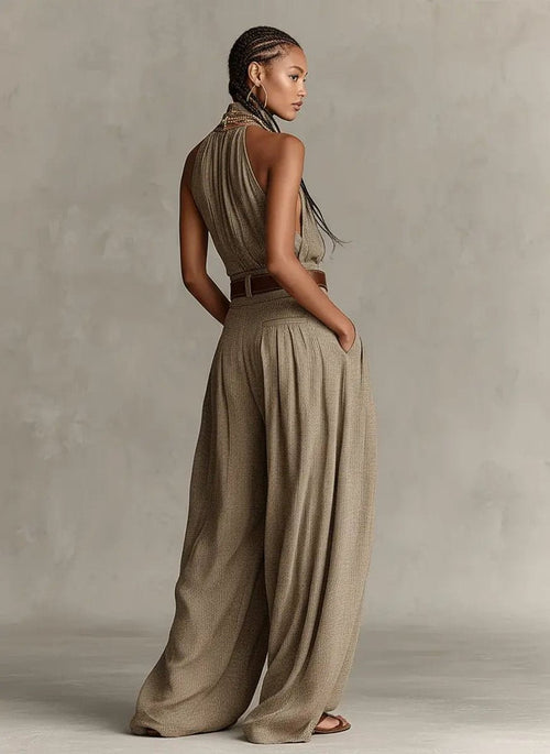 Greta jumpsuit i läder