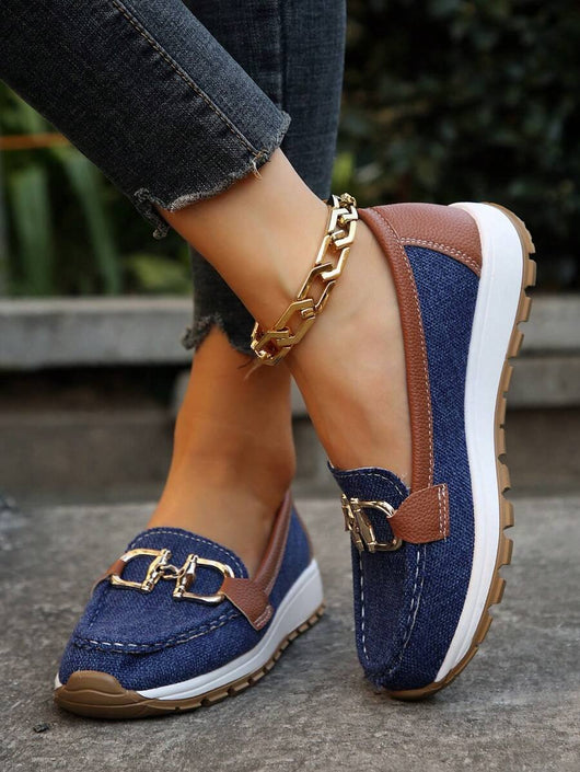 Leonie loafers i denim