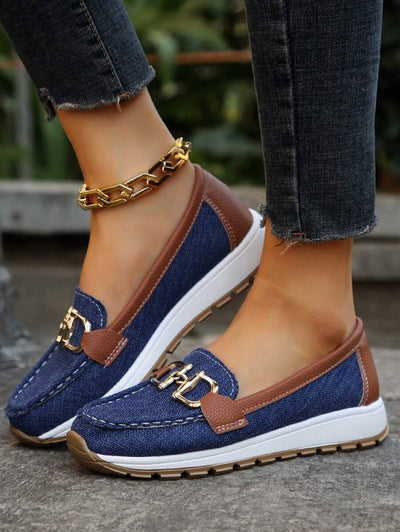 Leonie loafers i denim