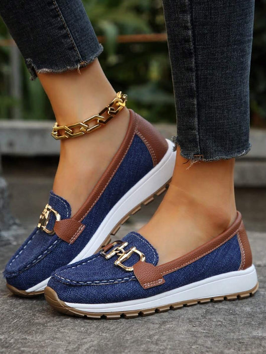 Leonie loafers i denim