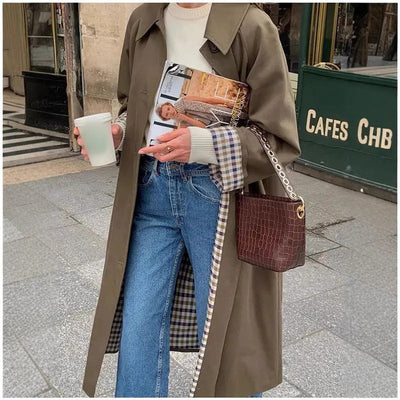 Marie trenchcoat i denim