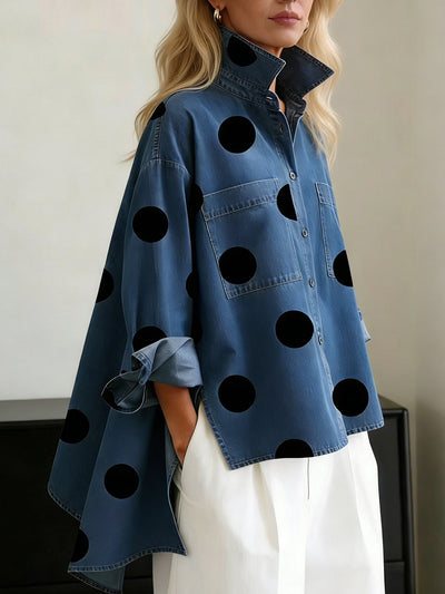 Clara skjortblus i denim