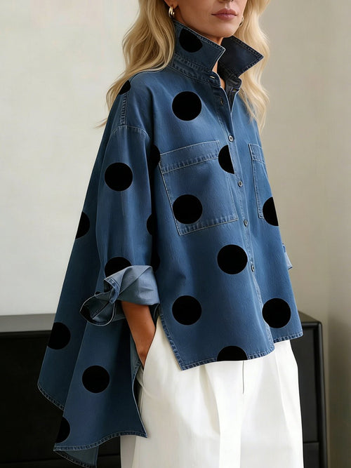 Clara skjortblus i denim