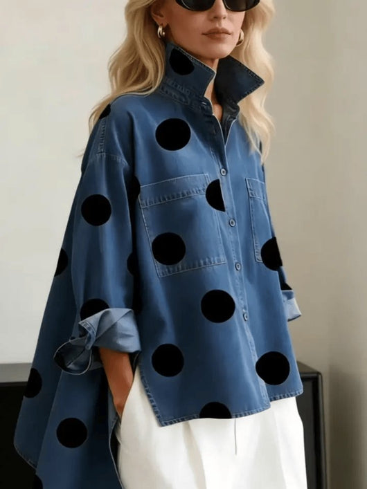 Clara skjortblus i denim