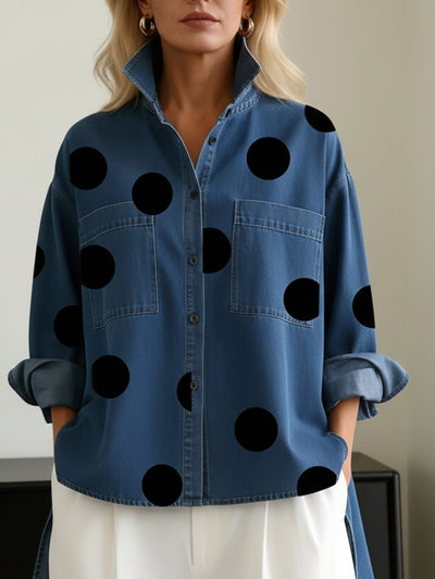 Clara skjortblus i denim