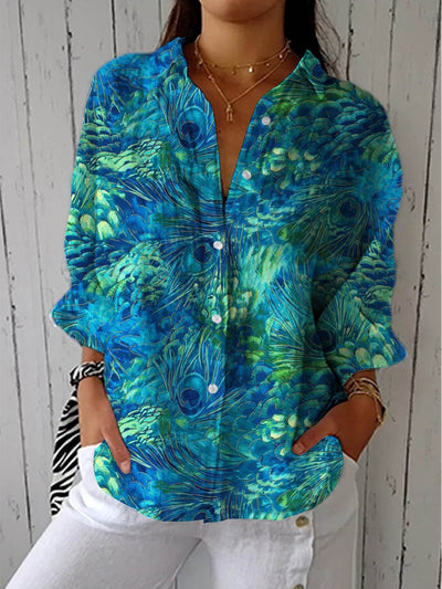 Emilia blus med v-ringning
