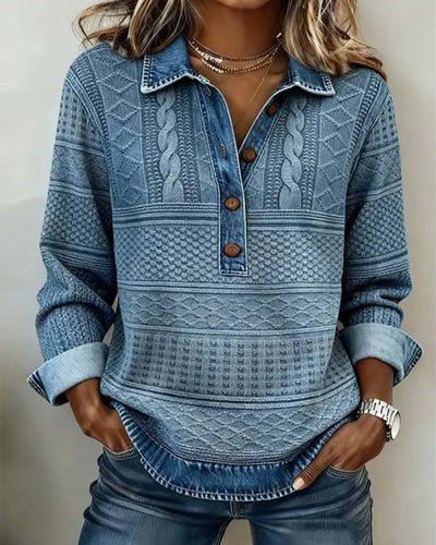 Charlotte sweatshirt i stickat