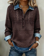 Charlotte sweatshirt i stickat
