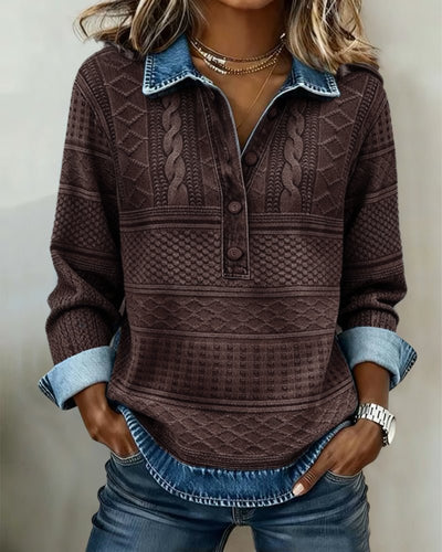 Charlotte sweatshirt i stickat