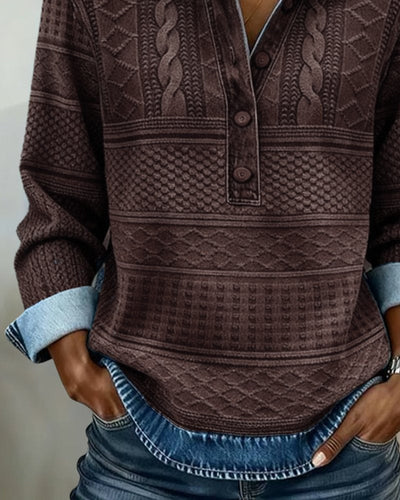 Charlotte sweatshirt i stickat