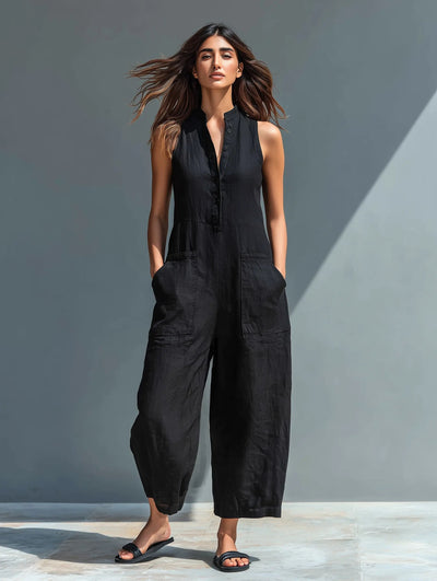 Annika jumpsuit med ståkrage
