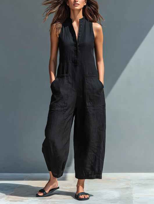 Annika jumpsuit med ståkrage