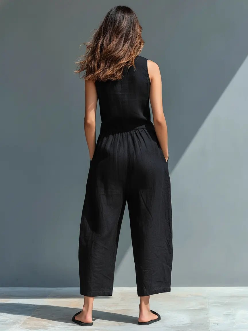 Annika jumpsuit med ståkrage