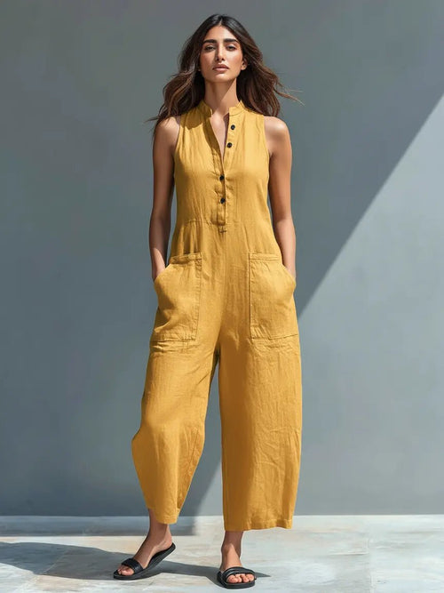 Annika jumpsuit med ståkrage