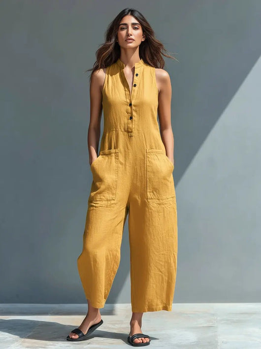 Annika jumpsuit med ståkrage