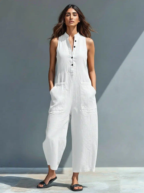 Annika jumpsuit med ståkrage