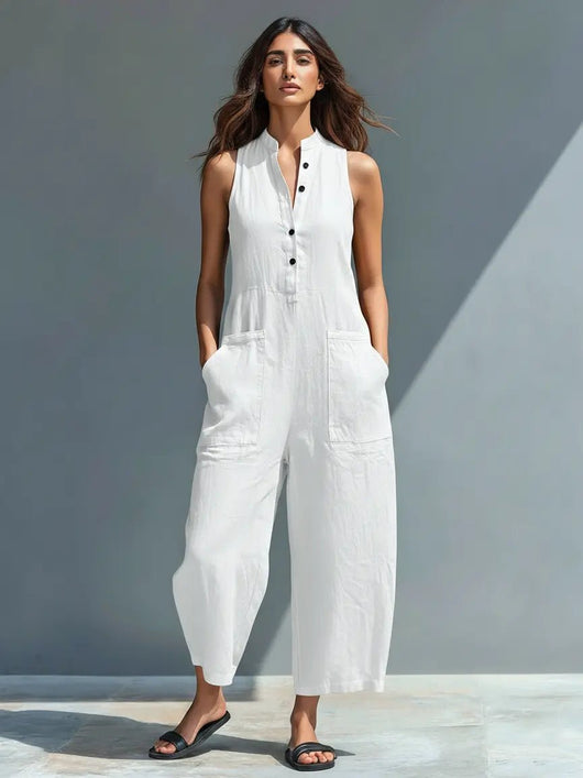 Annika jumpsuit med ståkrage