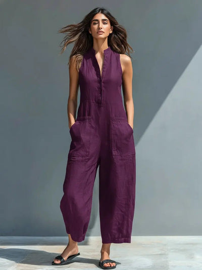 Annika jumpsuit med ståkrage